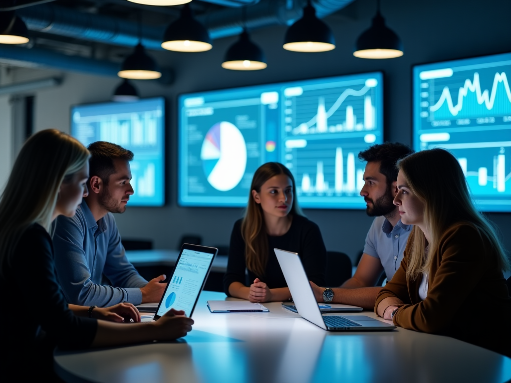 Team di esperti di dati al lavoro